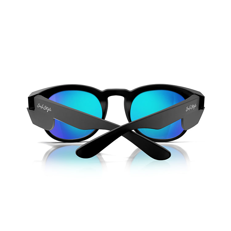 Safe Style CRMBBP100 Cruisers Matte Black Frame/Mirror Blue Polarised UV400 Safety Glasses
