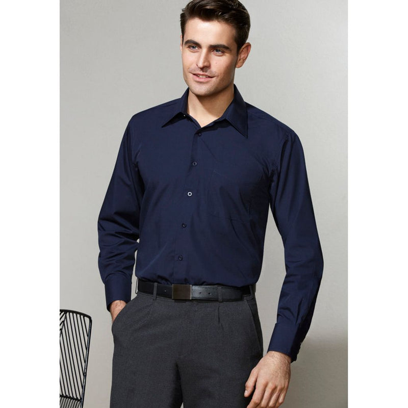 Biz Collection - Mens Metro Long Sleeve Shirt - SH714 - SALE