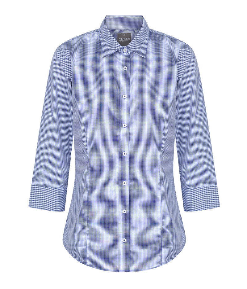 Gloweave 1637WZ Career Gingham Check 3/4 Sleeve