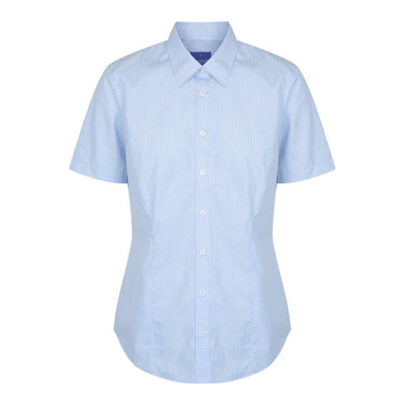 Gloweave - Ladies Gingham Short Sleeve Shirt - 1637WS - SALE