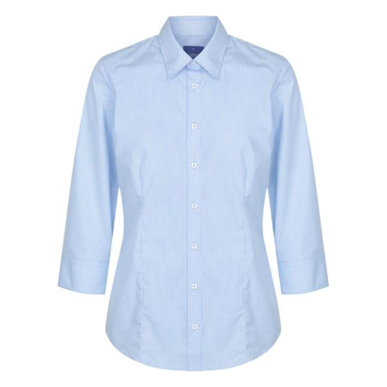 Gloweave - Ladies Gingham 3/4 Sleeve Shirt - 1637WZ - SALE