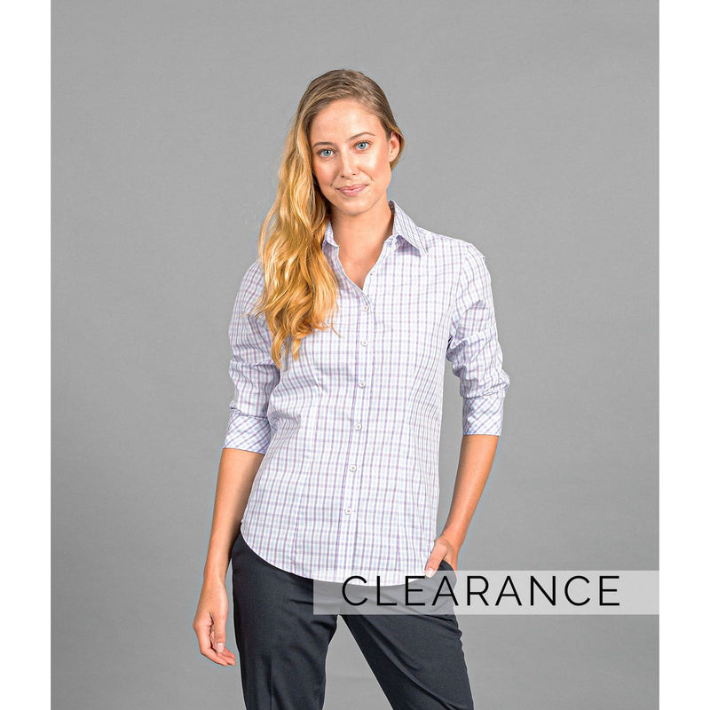 Gloweave - Ladies Check 3/4 Sleeve Shirt - 1897WZ - SALE