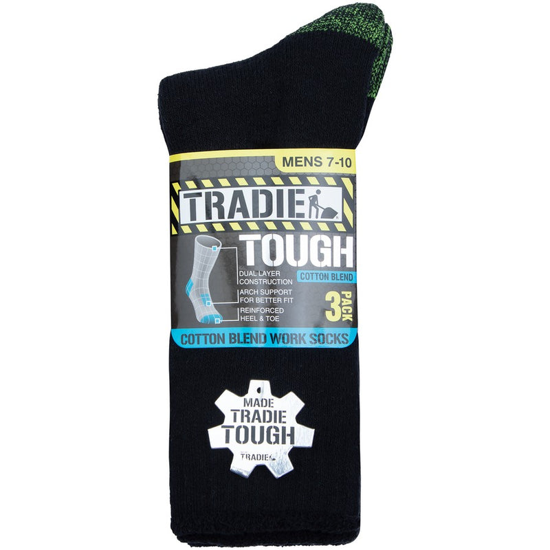 Tradie M22549SK Mens 3pk Cotton Work Sock