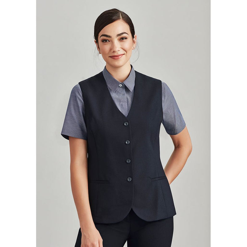 Biz Corporates - Ladies Wool Stretch Longline Vest - 54012 - SALE