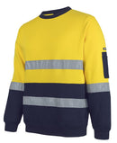 JBs Wear 6DVCM Hi Vis 310 Cotton Crew Neck Fleece
