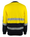 JBs Wear 6DVCM Hi Vis 310 Cotton Crew Neck Fleece