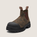 Blundstone 8002 Rotoflex - TPU Steel Safety - Rustic Brown - Unisex - Elastic Side-With Scuff Cap
