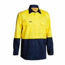 Bisley BS6895 Two Tone Hi Vis Cool Lightweight Drill Shirt - Long Sleeve