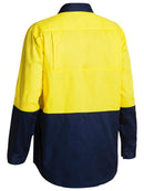 Bisley BS6895 Two Tone Hi Vis Cool Lightweight Drill Shirt - Long Sleeve