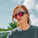 Safe Style CRMBRP100 Cruisers Matte Black Frame Mirror Red Polarised Safety Glasses