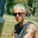 Safe Style CRMBRP100 Cruisers Matte Black Frame Mirror Red Polarised Safety Glasses