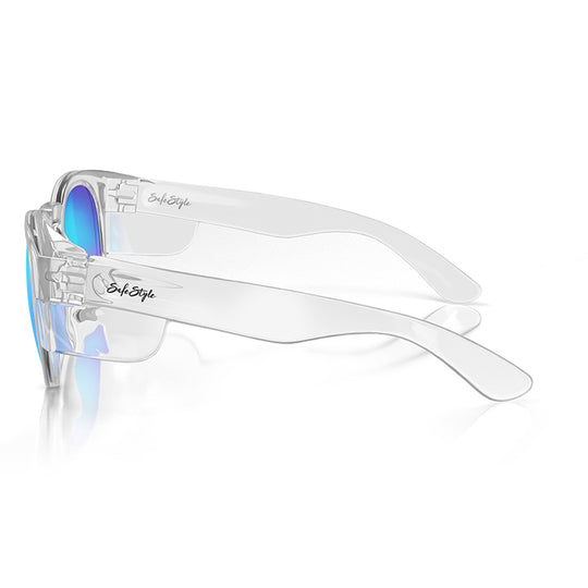 Safe Style CRCBP100 Cruisers Clear Frame/Mirror Blue Polarised UV400 Safety Glasses