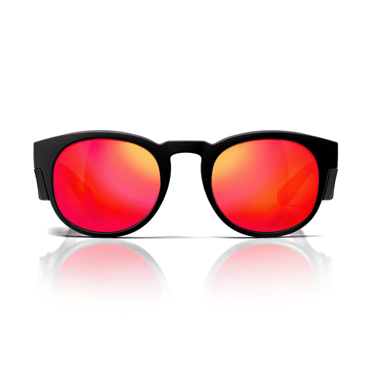 Safe Style CRMBRP100 Cruisers Matte Black Frame/Mirror Red Polarised UV400 Safety Glasses