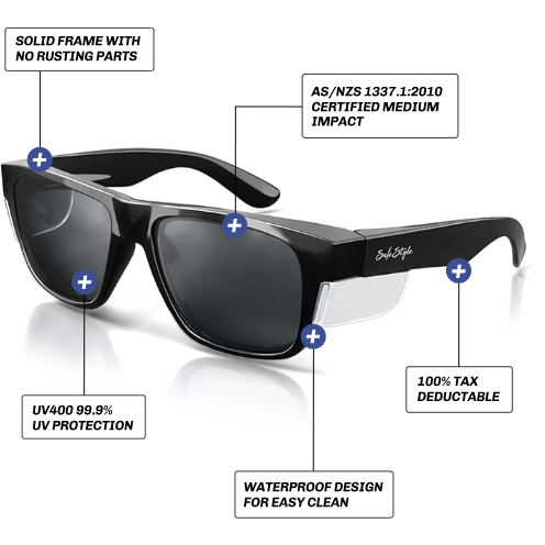 Safe Style FBT100 Fusion Black Frame Safety GlassesSafe StyleSafe Style FBT100 Fusion Black Frame Safety Glasses