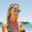 Safe Style FCBP100 Fusions Clear Frame Mirror Blue Polarised Safety Glasses