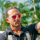 Safe Style FCRP100 Fusions Clear Frame Mirror Red Polarised Safety GlaSafe StyleSafe Style FCRP100 Fusions Clear Frame Mirror Red Polarised Safety Glasses