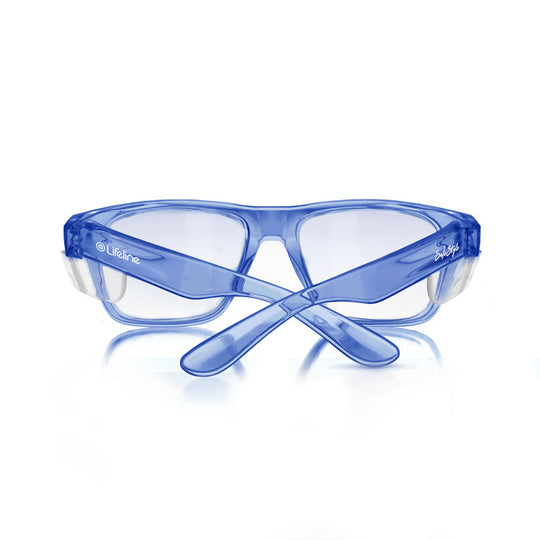 Safe Style FBLB100 Fusions Blue Frame /Blue Light Blocking UV400 Safety Glasses