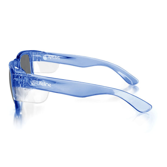 Safe Style FBLT100 Fusions Blue Frame /Tinted UV400 Safety Glasses