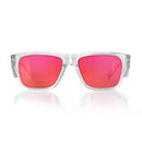 Safe Style FCRP100 Fusions Clear Frame Mirror Red Polarised Safety GlaSafe StyleSafe Style FCRP100 Fusions Clear Frame Mirror Red Polarised Safety Glasses