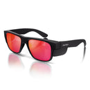 Safe Style FMBRP100 Fusions Matte Black Frame Mirror Red Polarised Safety Glasses