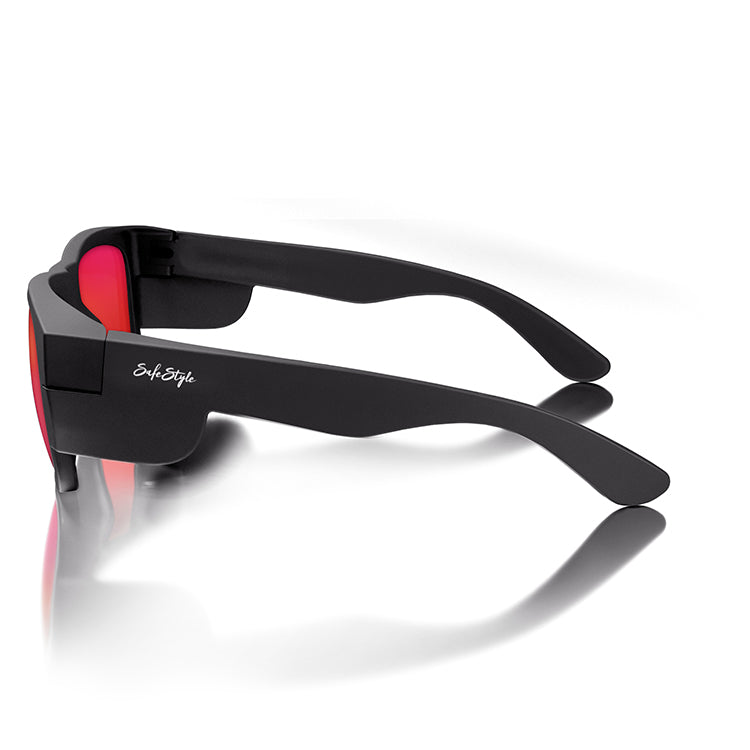 Safe Style FMBRP100 Fusions Matte Black Frame/Mirror Red Polarised UV400 Safety Glasses
