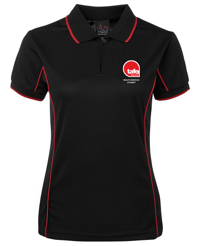 TAFE QLD Podium Ladies Piping Polo 7LPI