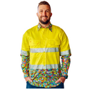 Men's Bonza Day/Night Hi Vis Full Button Workshirt