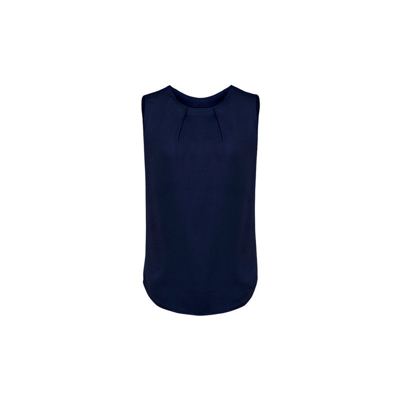 Biz Corporates - Ladies Estelle Sleeveless Pleat Blouse - RB973LN - SALE