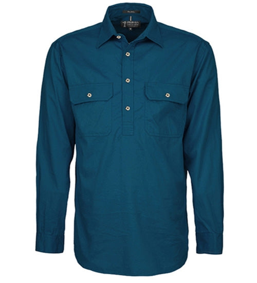 Pilbara RM200CF Mens Closed Front L/S Shirt