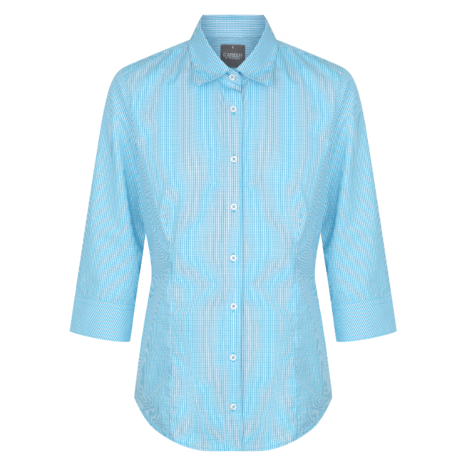 Gloweave - Ladies Gingham 3/4 Sleeve Shirt - 1637WZ - SALE