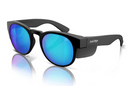 Safe Style CRMBBP100 Cruisers Matte Black Frame Mirror Blue Polarised Safety Glasses
