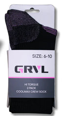 GRVL Socks - Womens Hi Torque Coolmax 2 Pack