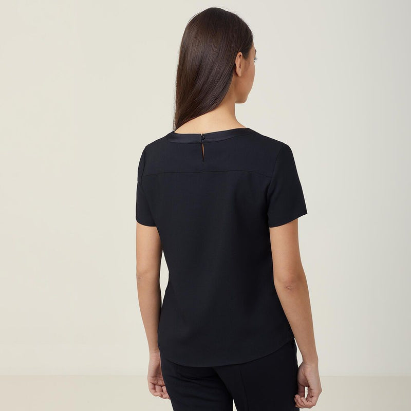 NNT - Satin Back Crepe Short Sleeve Top - CATUHP - SALE