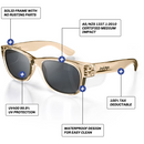 Safe Style CCHP100 Classic Champagne Frame Polarised Safety GlassesSafe StyleSafe Style CCHP100 Classic Champagne Frame Polarised Safety Glasses