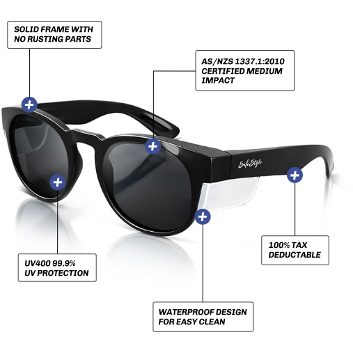 Safe Style CRBP100 Cruiser Black Frame Polarised Safety GlassesSafe StyleSafe Style CRBP100 Cruiser Black Frame Polarised Safety Glasses