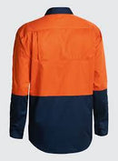 Bisley BS6895 Two Tone Hi Vis Cool Lightweight Drill Shirt - Long Sleeve