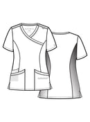 Matrix 3701 Curved Mock Wrap Scrub Top