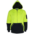DNC 3722 Hivis 2 tone Full zip Super Fleecy Hoodie