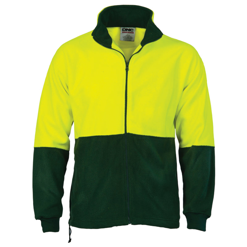 DNC 3827 HiVis Two Tone Full Zip Polar Fleece