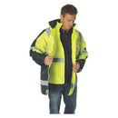 DNC 3994 HiVis Cross Back D/N 4 in 1 Zip Off Sleeve Reversible Vest