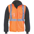 DNC 3994 HiVis Cross Back D/N 4 in 1 Zip Off Sleeve Reversible Vest