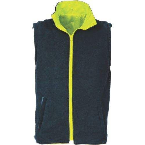 DNC 3994 HiVis Cross Back D/N 4 in 1 Zip Off Sleeve Reversible Vest