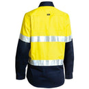 Bisley BL6896 Womens 3M Taped Two Tone Hi Vis Cool Lightweight Shirt - Long Sleeve