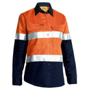 Bisley BL6896 Womens 3M Taped Two Tone Hi Vis Cool Lightweight Shirt - Long Sleeve