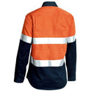 Bisley BL6896 Womens 3M Taped Two Tone Hi Vis Cool Lightweight Shirt - Long Sleeve
