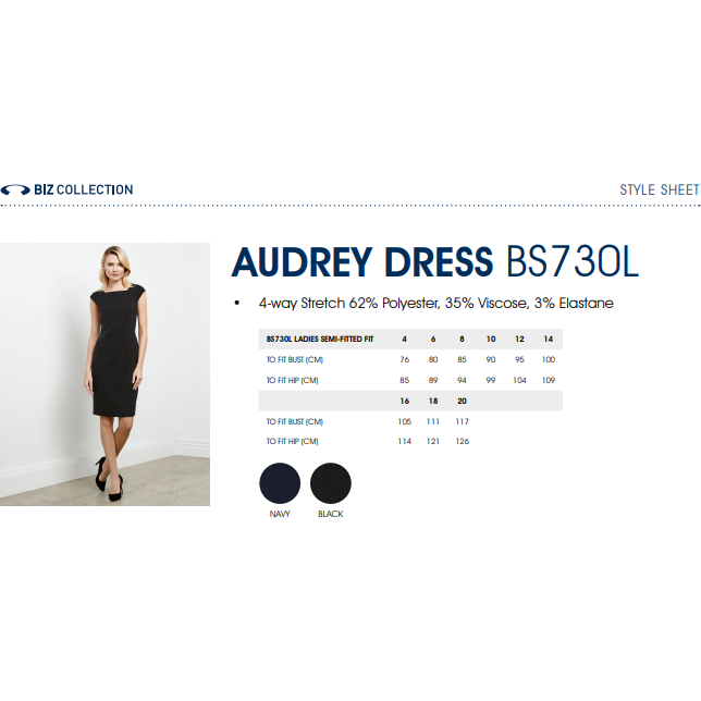 Biz Collection BS730L Ladies Audrey Dress
