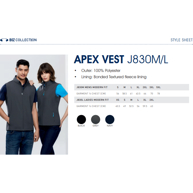 Mens Apex Vest - J830M