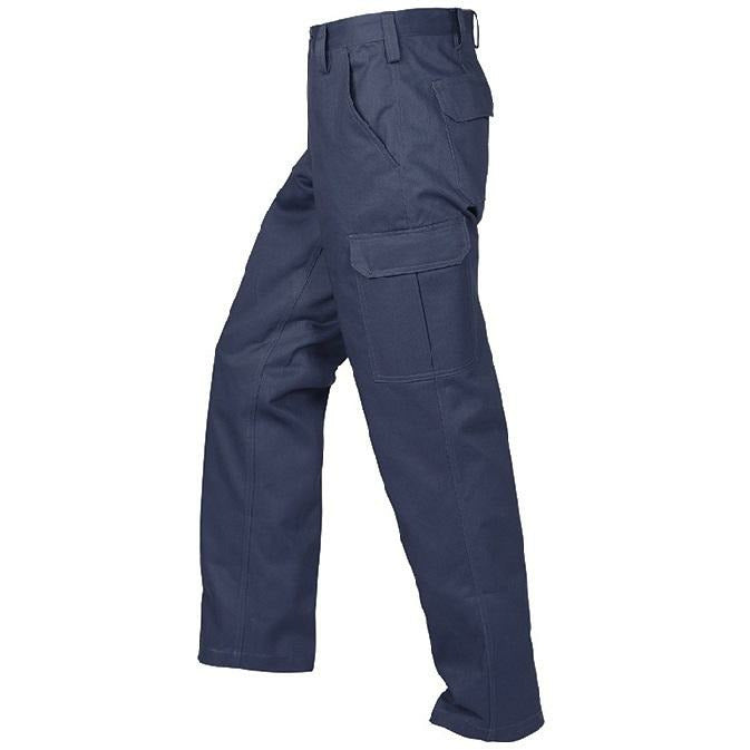 Cotton Drill Cargo Pants - Navy