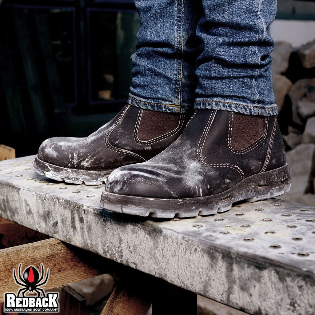 Red Backing Redback - Steel Toe Safety Boot USBOK