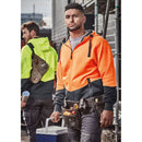 Syzmik ZT478 Unisex Hi Vis Textured Jacquard Full Zip Hoodie